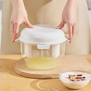 Фильтр для кофе и йогурта. Самодельный греческий йогурт. Соевое молоко. Сыр. Сепаратор сыворотки. Фильтр для слива воды. Мелкоячеистый сетчатый фильтр. белый