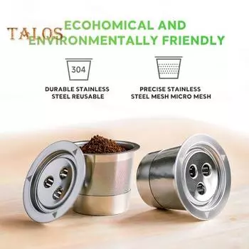 Фильтр для кофе из нержавеющей стали для многоразовой кофейной капсулы K Cup, сетчатый фильтр без содержания бисфенола А, простой в использовании, многоразовый фильтр для кофе Ninja серебряный