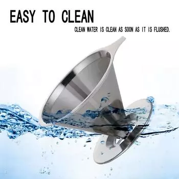 Фильтр для кофе из нержавеющей стали, воронка для заваривания чая, металлическая сетчатая корзина, инструмент многоразового использования