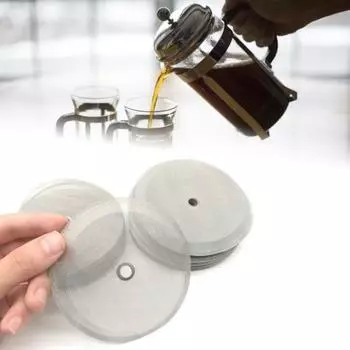 Фильтр для кофе Экологичный антикоррозийный фильтр для пресса для кофе из нержавеющей стали для френч-пресса KONE на 34 унции M серебряный