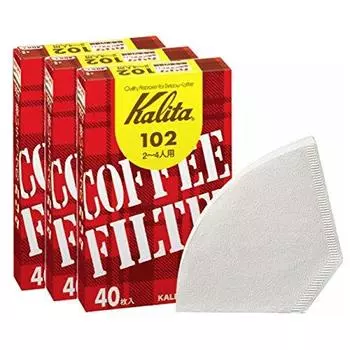 Фильтр для кофе Kalita 102 Фильтровальная бумага белая 40 шт. Набор из 3 шт.