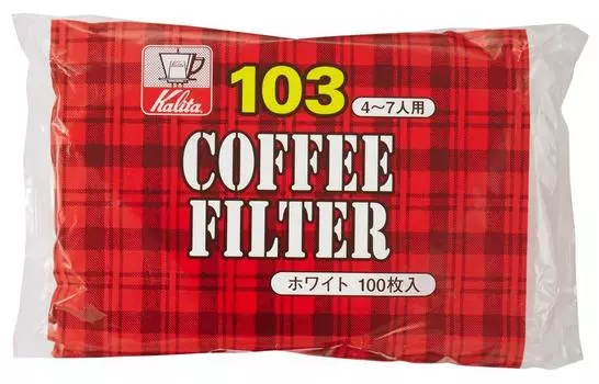 Фильтр для кофе Kalita Белый NK103 Фильтровальная бумага для 4-7 человек 100 шт., #15081 белый