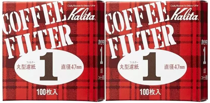 Фильтр для кофе Kalita для Mocha Express Round Filter Paper 47 мм 100 листов x 2 Белый [Набор 2] #1 #21003