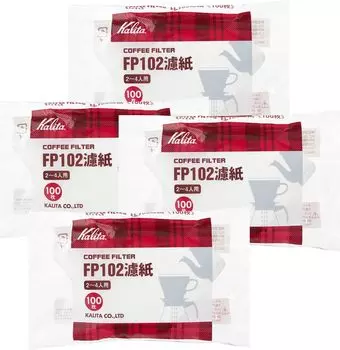 Фильтр для кофе Kalita FP102 Фильтровальная бумага для 2-4 человек 100 Белый Набор из 4 штук, #13127 белый
