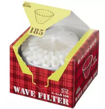 Фильтр для кофе Kalita Paper Wave Filter для 2-4 человек 50 штук Белый Стильный Кемпинг Открытый Кофейня Антикварный Свадебный Подарок Подарок На День Рождения