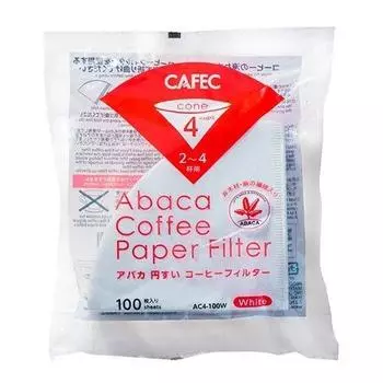 Фильтр для кофе конический Abaka CAFEC на 100 шт., 3 шт., 2-4 чашки, шт., AC4-100 Вт
