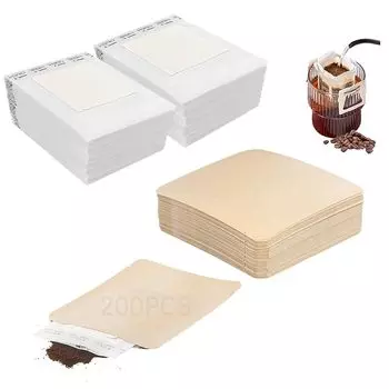 Фильтр для кофе Niesporek с капельным фильтром На 1-2 чашки 100 комплектов Содержит 100 фильтров для кофе Поставляется с 100 пакетиками для кофе из крафт-бумаги Фильтровальная бумага для кофе Easy