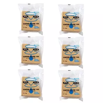Фильтр для кофе Toyo конический 102 неотбеленные чашки 100 шт. 6 шт. 1-4