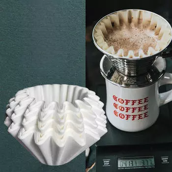 Фильтр для кофе в корзине, 50 шт., сменный фильтр, 1-2 чашки, фильтр-бумага для заваривания кофе