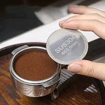 Фильтр для кофемашины 51/53/58 мм, вторичная сетка для разделения воды, двухслойный фильтр из нержавеющей стали 304, инструмент бариста