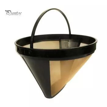 Фильтр для кофеварки Puntos из нержавеющей стали, многоразовый фильтр для капельницы, нескользящий фильтр one size