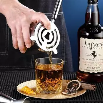 Фильтр для коктейлей Hot Bar Фильтр для льда из нержавеющей стали Пружинный фильтр Deluxe Фильтр-дуршлаг для смешанных напитков Фильтр-бар Аксессуары