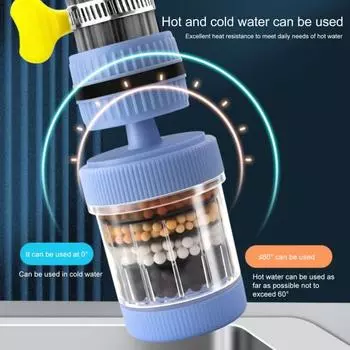 Фильтр для крана, 6 слоев, вращение на 360 градусов, брызгозащищенный, фильтр для насадки для водопроводного крана, кухонные принадлежности зелёный