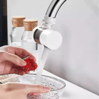 Фильтр для крана, брызгозащищенный очиститель водопроводной воды, фильтрация и нагнетание давления, вращающаяся на 720 градусов универсальная удлинительная насадка белый