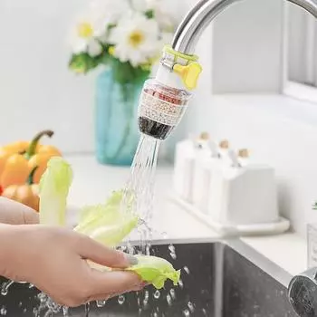 Фильтр для крана, прочная конструкция, нержавеющий полипропиленовый очиститель крана, 6 слоев, гаджет для тонкой фильтрации для дома розовый