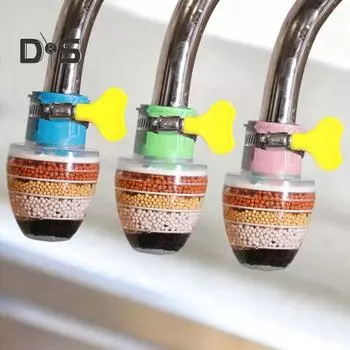 Фильтр для крана, универсальный интерфейс, 6 слоев, фильтрация тонкой очистки из полипропилена, уменьшает примеси, очиститель водопроводной воды синий