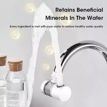 Фильтр для крана, вращающийся, регулируемый, удлиненный, аэратор, многофункциональный кухонный кран, фильтр давления воды, насадка для душа белый