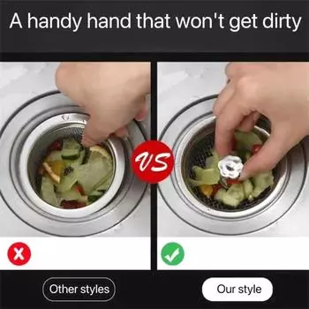 Фильтр для кухонной мойки из нержавеющей стали, сетчатый фильтр для раковины, канализационный фильтр для ванной комнаты, сливной фильтр для пола, сливное отверстие для отходов серебряный