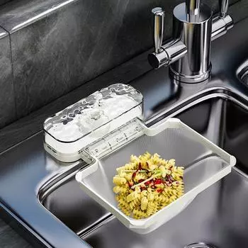 Фильтр для кухонной мойки с присоской и сеткой для фильтра, многофункциональная корзина для слива, кухонная сушилка для овощей и продуктов, держатель для корзины