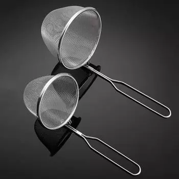 Фильтр для лапши из нержавеющей стали 304, сетчатый фильтр, сито для домашнего хозяйства, кухонный дуршлаг, рыболовная ложка для лапши, фильтр для жарки