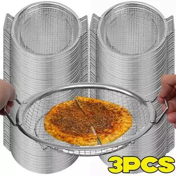 Фильтр для масла для жарки из нержавеющей стали, двойной сливной фильтр-артефакт с ручкой, бытовая кухонная решетка для картофеля фри, инструменты 1PCS