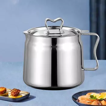 Фильтр для масла, контейнер для фритюрницы, кухонные принадлежности, сито для жира, емкость для хранения 2L