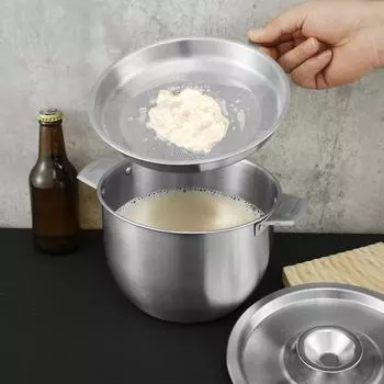 Фильтр для масла с крышкой 2,8 л, емкость для экономии жира из нержавеющей стали, антипригарный контейнер для экономии масла с мелкой сеткой