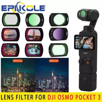 Фильтр для объектива DJI Osmo Pocket 3 - регулируемый CPL-поляризационный фильтр ND UV широкоугольный фильтр для подвеса камеры Pocket 3 Аксессуары
