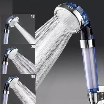 Фильтр для очистки воды, 3 режима, душевая насадка высокого давления для ванной комнаты, многофункциональное устройство для очистки душа белый