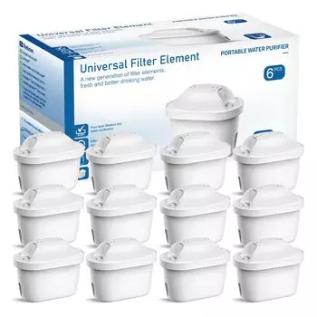 Фильтр для очистки воды, сменный картридж для водоочистного горшка, набор из 12 фильтров для очистки воды [BRITA MAXTRA] - -
