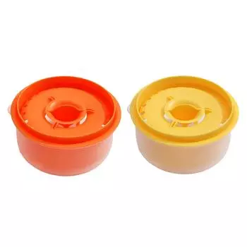 Фильтр для яиц, разделитель для приготовления пищи, сито для яичных белков, большой емкости, дренажный порт, портативный откидной контейнер для хранения, кухонные принадлежности оранжевый