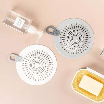 Фильтр для раковины с антиблокировочной системой, коврик для слива волос, сетчатый фильтр для слива канализационного стока, аксессуары для кухни и ванной комнаты белый