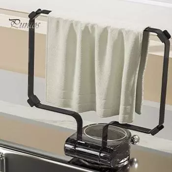 Фильтр для раковины с присоской, дизайн сливной полки, складной кухонный фильтр для воды, корзина для сита с фильтром, 50 сетчатых мешков, держатель для полотенец для посуды серебряный серый