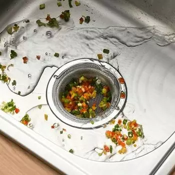 Фильтр для раковины с ручкой, прочный многоразовый фильтр для кухонной мойки из нержавеющей стали, сито для бытовой техники серебряный