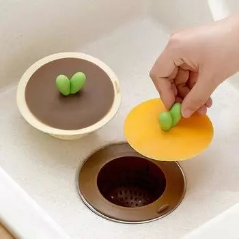 Фильтр для раковины, сетчатый фильтр для раковины в форме редиса, антиблокирующий силиконовый сливной чехол для пола, для домашней кухни коричневый