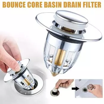 Фильтр для раковины в ванной, универсальный сливной фильтр для умывальника