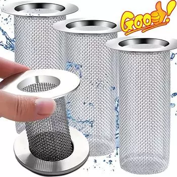 Фильтр для слива из нержавеющей стали, сетчатый фильтр для раковины, ванна, улавливатель волос, сетка для душа, пробка для ванны, кухонные принадлежности