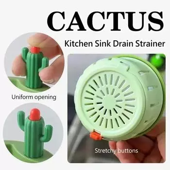 Фильтр для слива кухонной раковины Cactus Фильтр для сбора кухонных отходов Многофункциональная корзина для слива раковины Фильтр Подъемная корзина
