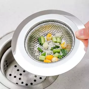 Фильтр для слива кухонной раковины из нержавеющей стали, устойчивый к засорению, фильтр для слива раковины из пола, магический фильтр для слива раковины, устойчивый к засорению 2PCS