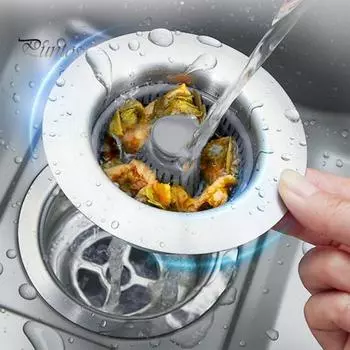Фильтр для слива кухонной раковины Lavabo Stopper из нержавеющей стали 304 с 3 большими сливными отверстиями, быстрый слив, антизасоряющий сливной фильтр для раковины 1