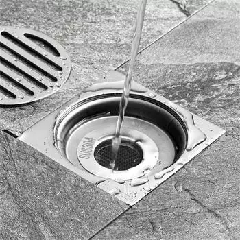 Фильтр для слива в пол из нержавеющей стали с небольшой решеткой, практичный кухонный фильтр для L A