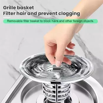 Фильтр для слива ванной комнаты, слив для раковины, самозакрывающийся, антизапаховый и защищенный от насекомых, слив для пола, пластиковый уловитель волос, фитинги для раковины