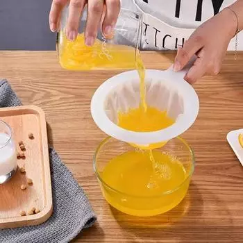 Фильтр для сока 100/200/400 ячеек Кухонный фильтр с ультратонкой сеткой Фильтр из нейлоновой сетки Ложка для соевого молока Кофе Йогурт Кухонные гаджеты