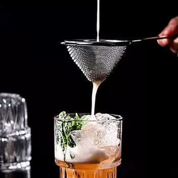 Фильтр для сока с ручкой Легкий прочный хороший антидеформированный фильтр для сока для выпечки серебряный