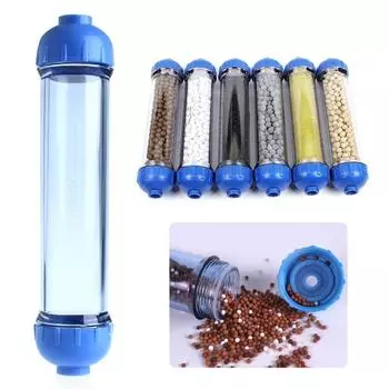 Фильтр для воды с прозрачным корпусом и портами 1/4 для предварительной фильтрации воды и системы обратного осмоса, подходит для различных фильтрующих материалов синий