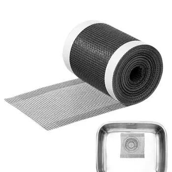 Фильтр для волос для наклейки на слив для душа 196,85 дюйма, самоклеящаяся прямоугольная заглушка для слива ванны, наклейки для слива в полу, костюм для фильтра для волос серый