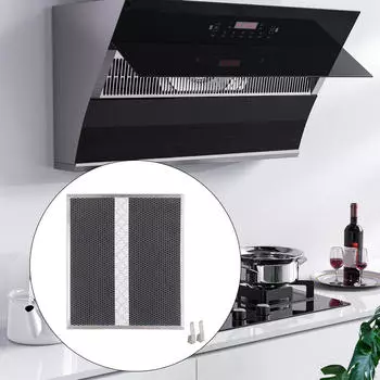 Фильтр для вытяжки, вентиляционный, антимасляный, металлический кухонный инструмент с 2 зажимами, не воздуховод