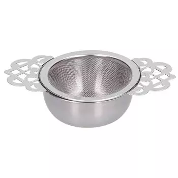 Фильтр для заваривания чая из нержавеющей стали с двумя ушками для кухни, серебристый серебряный