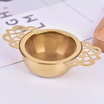Фильтр для заваривания чая из нержавеющей стали с чашей для сбора капель, традиционный подвесной