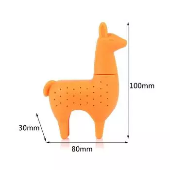 Фильтр для заваривания чая из пищевого силикона в форме альпаки